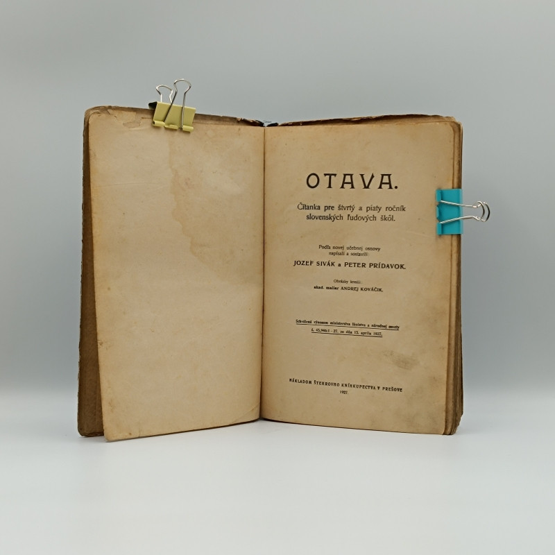 Otava: Čítanka pre štvrtý a piaty ročník slovenských ľudových škôl 1